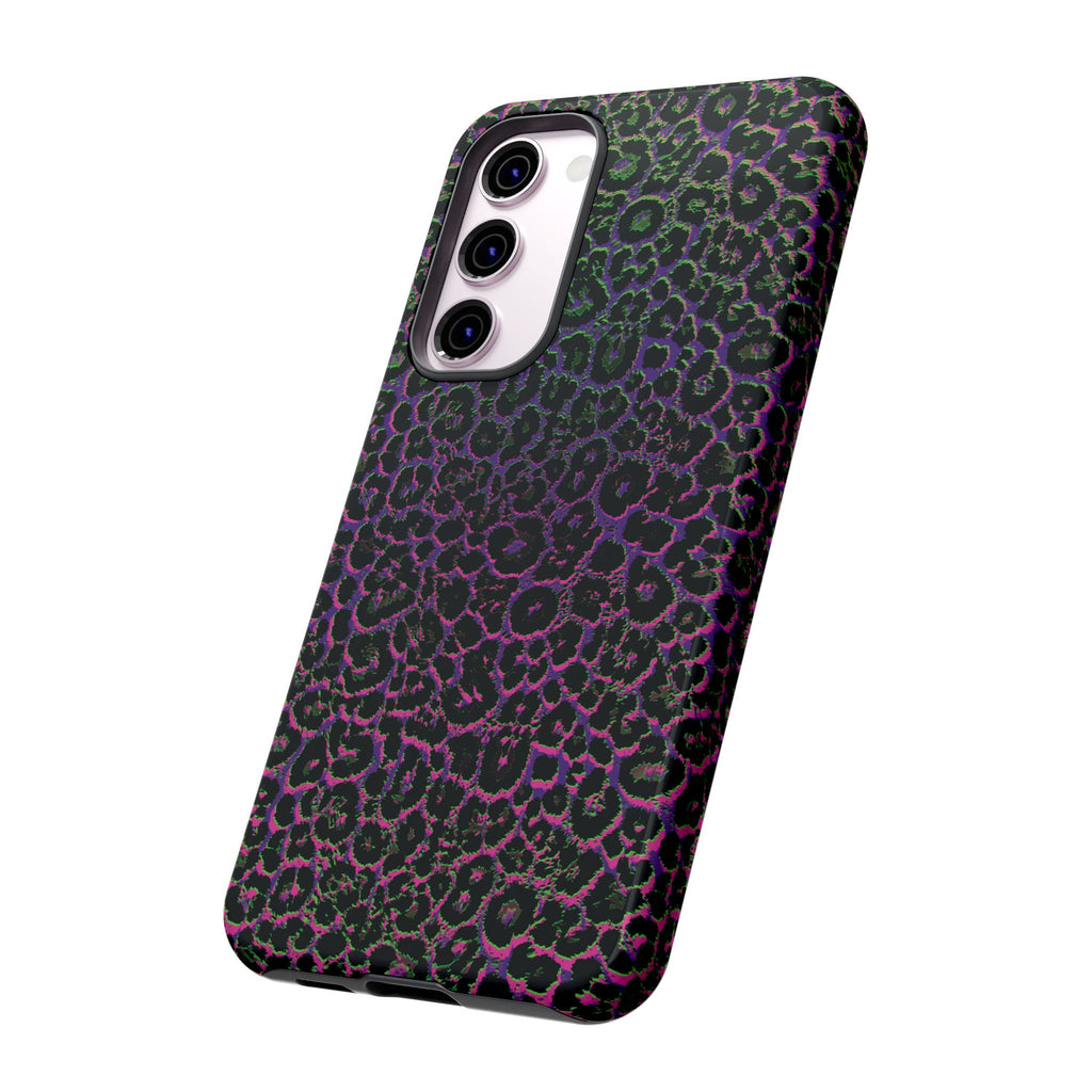 Colorful Leopard Tough Phone Case for iPhone, Galaxy, or Google Pixel
