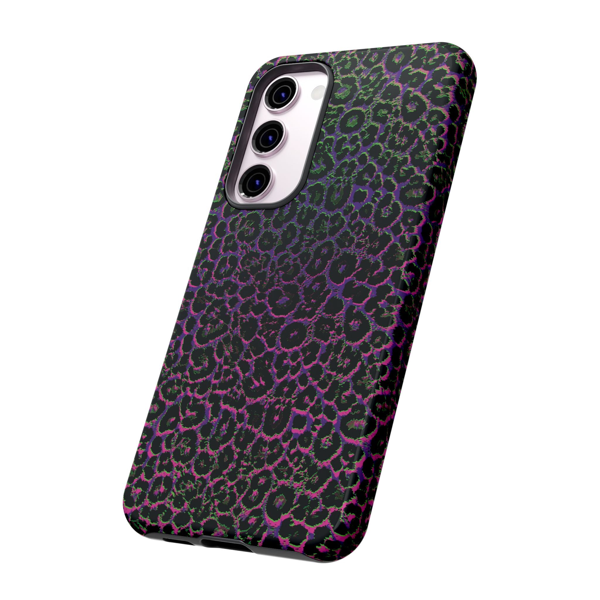 Colorful Leopard Tough Phone Case for iPhone, Galaxy, or Google Pixel