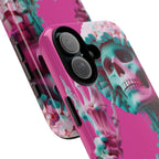 Neon Pink Skeleton Tough Phone Case for iPhone, Galaxy and Google Pixel