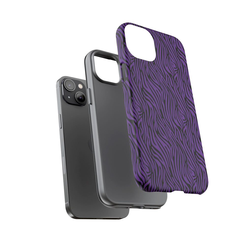 Purple Zebra Tough Phone Case for iPhone, Galaxy, or Google Pixel