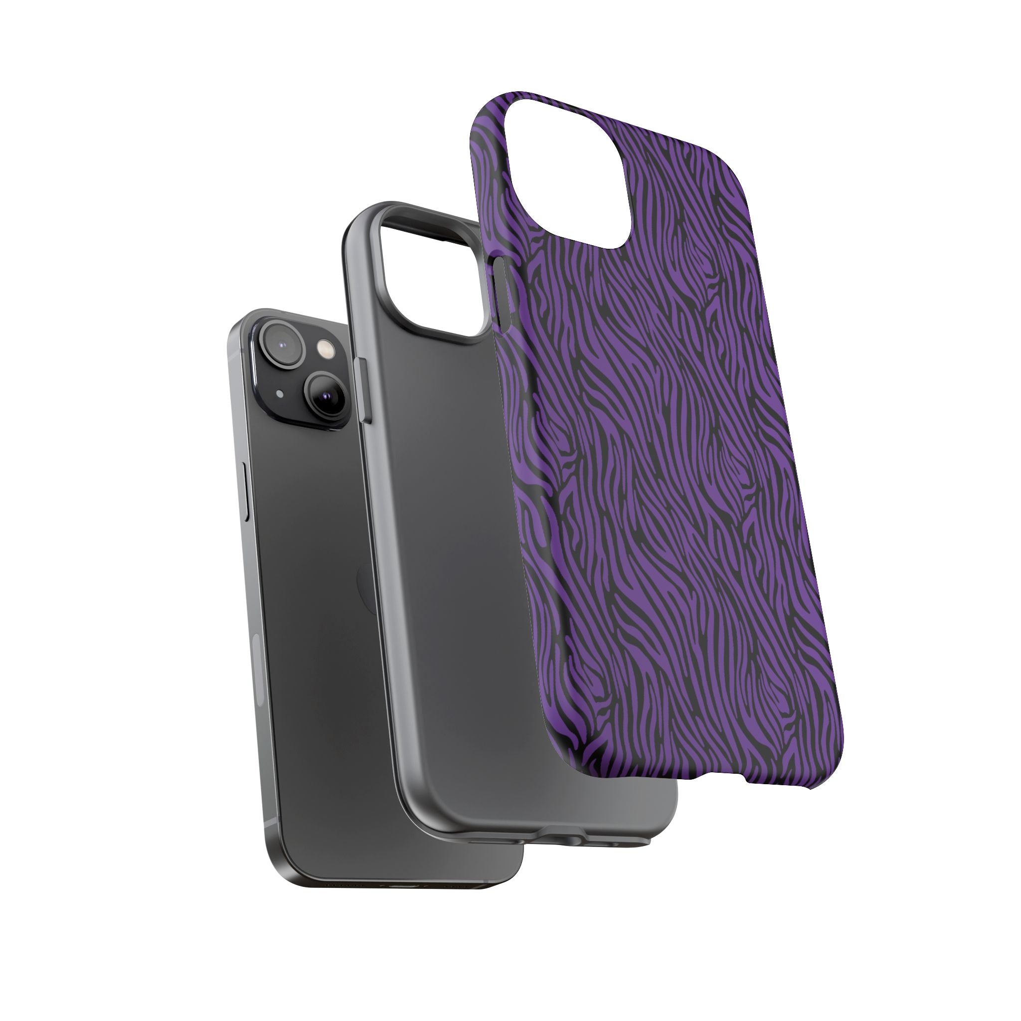 Purple Zebra Tough Phone Case for iPhone, Galaxy, or Google Pixel