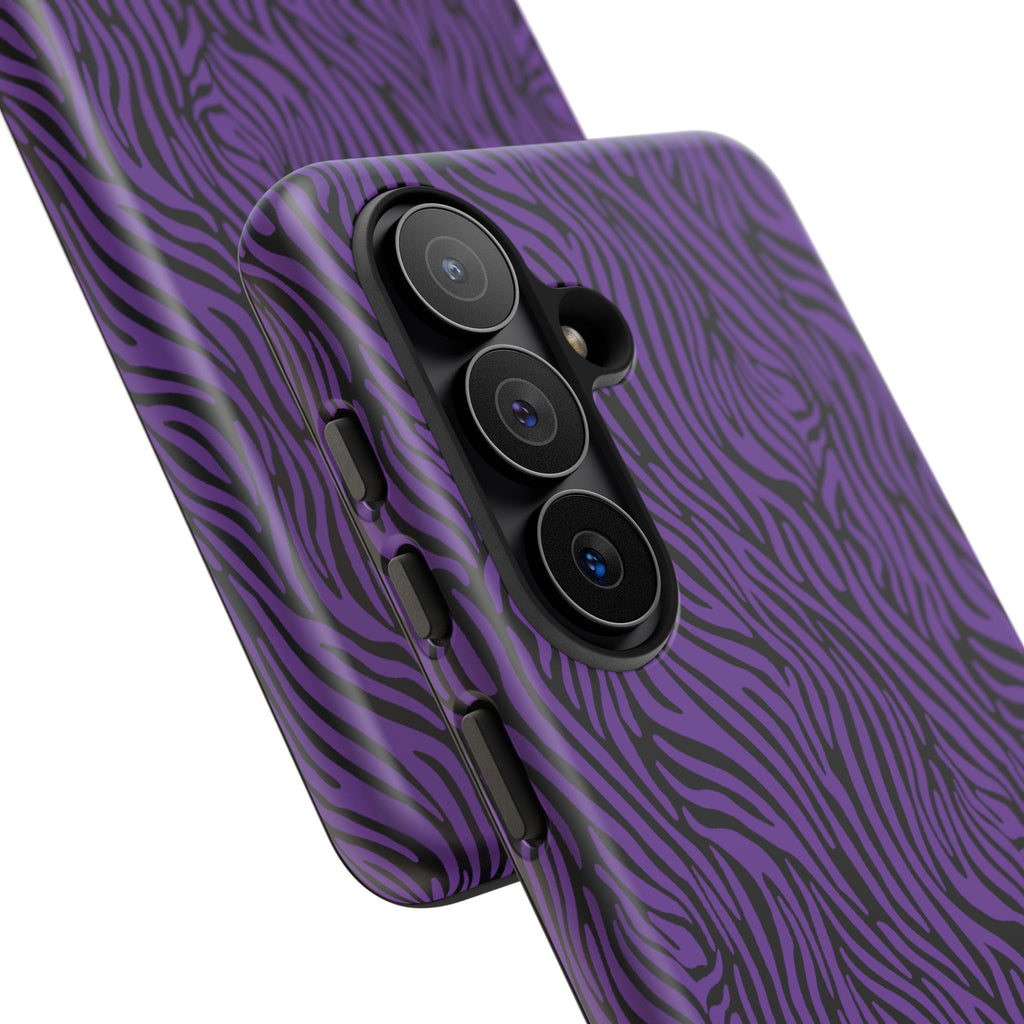 Purple Zebra Tough Phone Case for iPhone, Galaxy, or Google Pixel