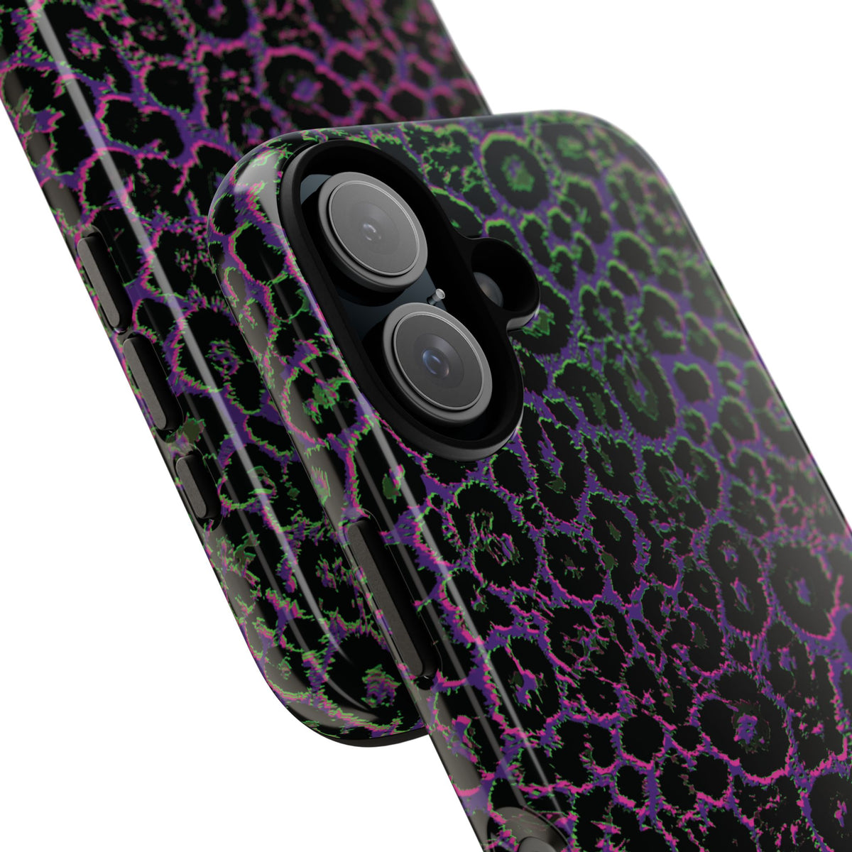Colorful Leopard Tough Phone Case for iPhone, Galaxy, or Google Pixel