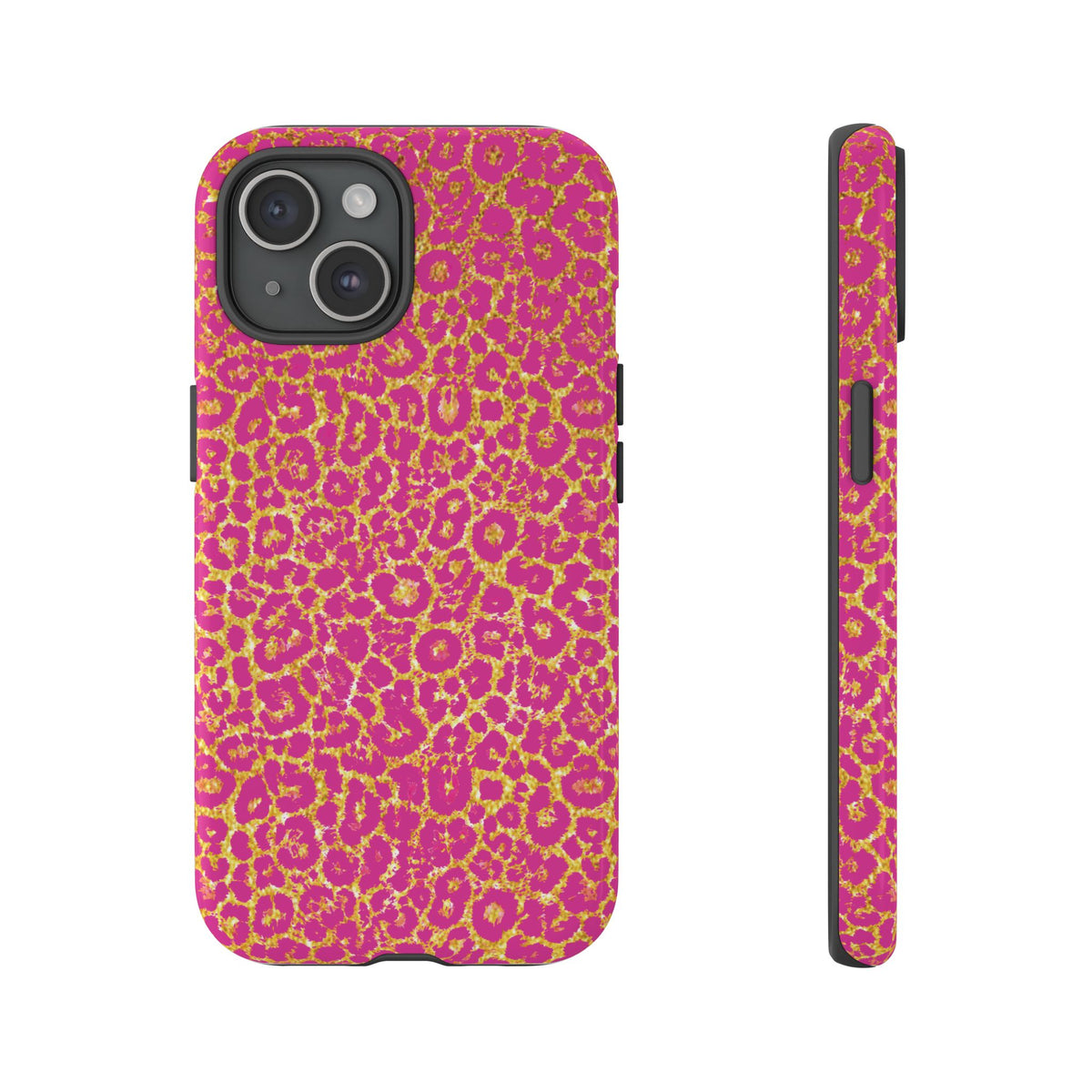 Pink Gold Leopard Tough Case for iPhone, Galaxy, or Google Pixel