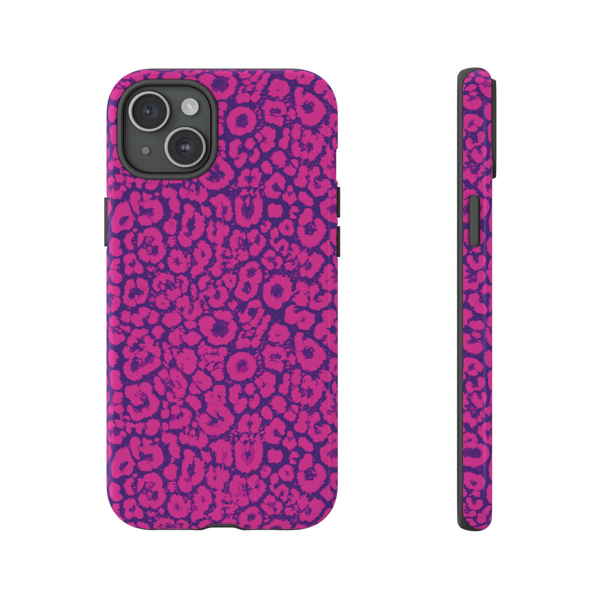 Pink Purple Leopard Tough Phone Case iPhone, Galaxy and Google Pixel