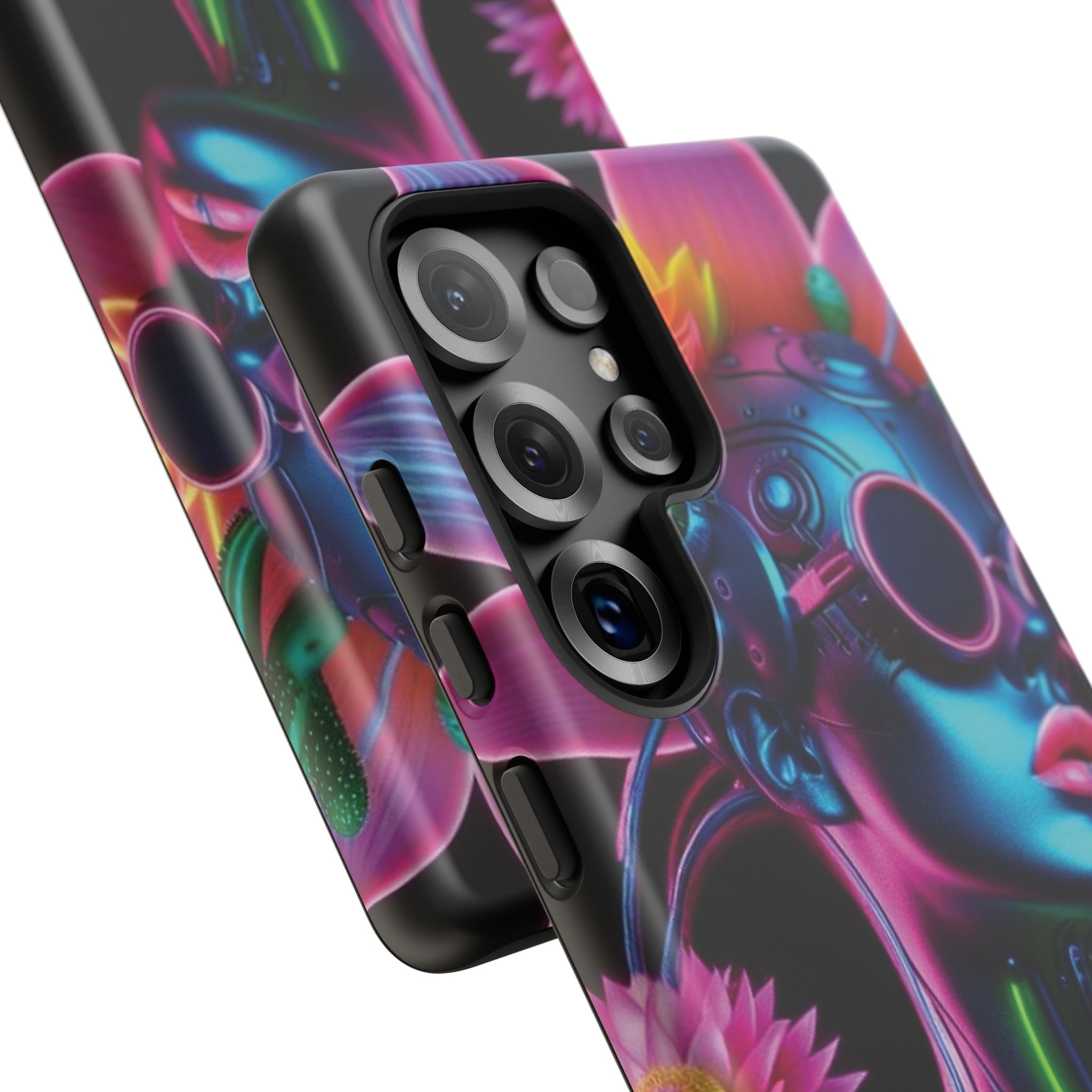 Neon Androgen Cactus Flower Tough Phone Case for iPhone, Galaxy, or Google Pixel
