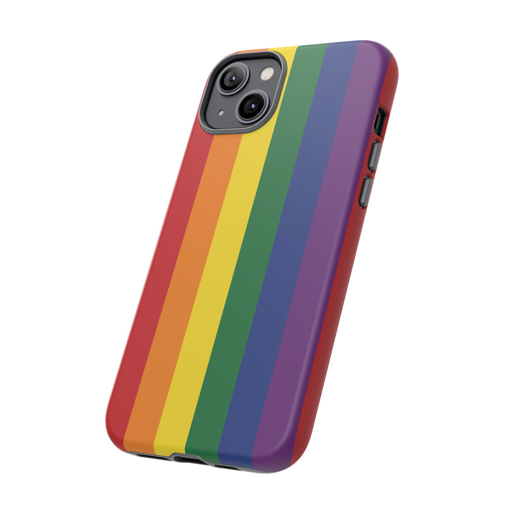 LGBTQ Rainbow Flag Tough Phone Case for iPhone, Galaxy, or Google Pixel