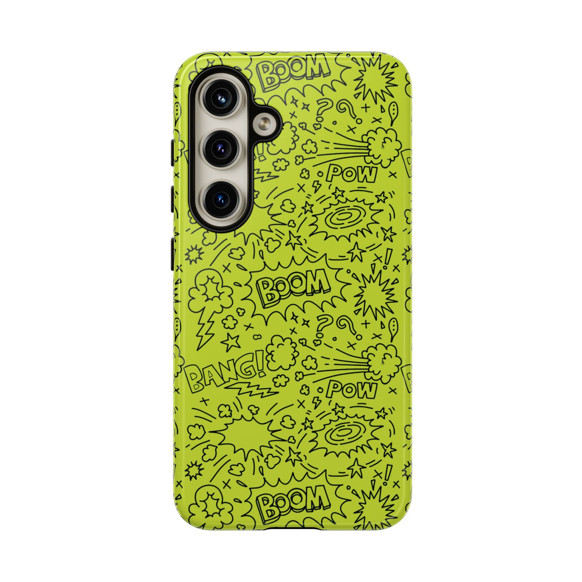 Neon Lime Wow Tough Case for iPhone, Galaxy, or Google Pixel