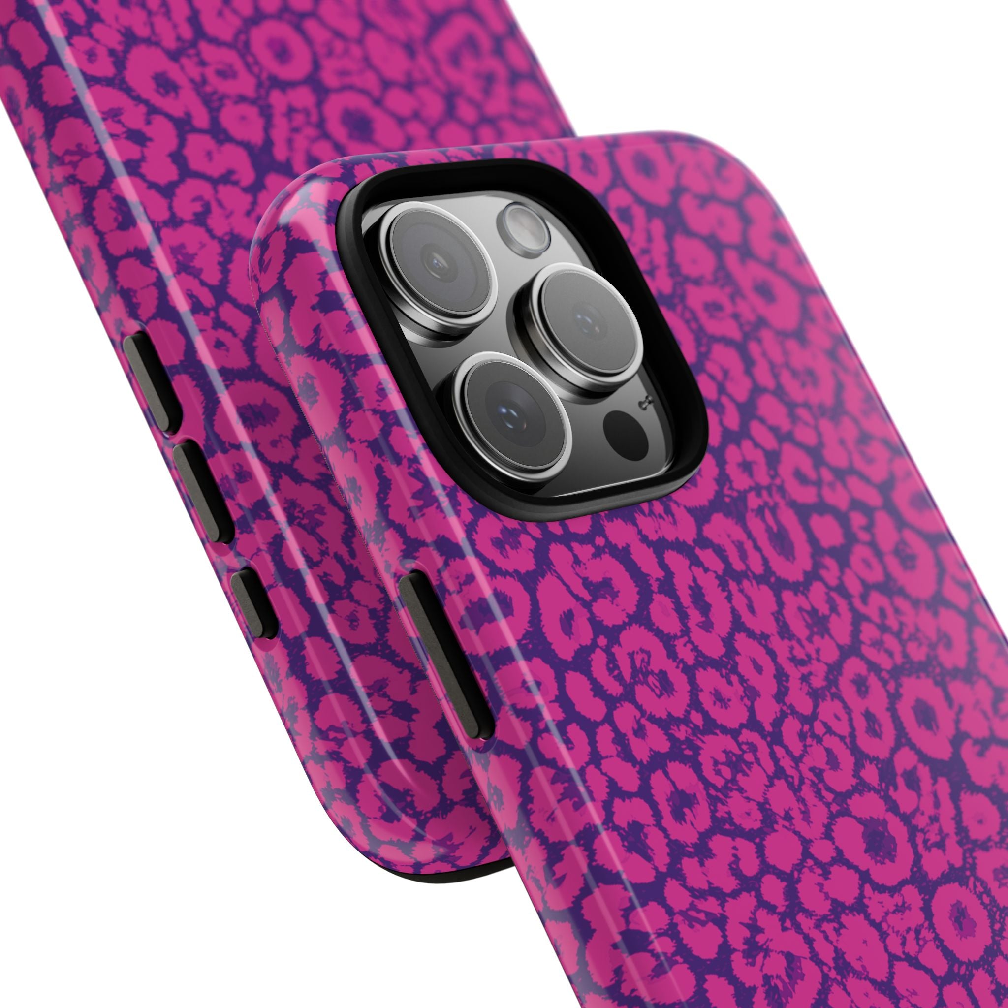 Pink Purple Leopard Tough Phone Case iPhone, Galaxy and Google Pixel