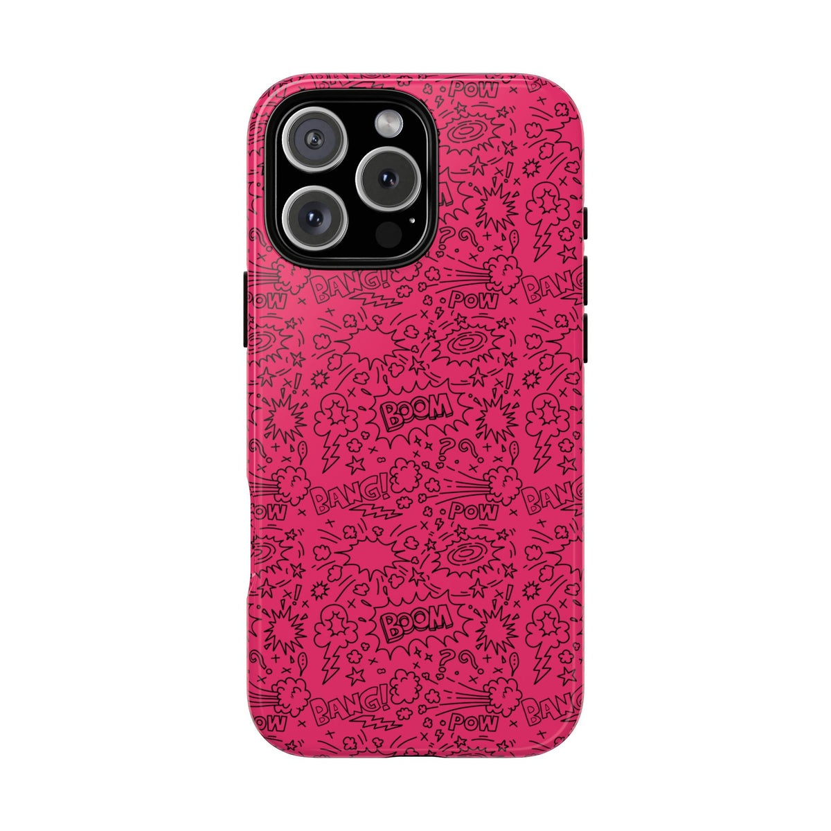 Pink Wow Tough Case for iPhone, Galaxy, or Google Pixel