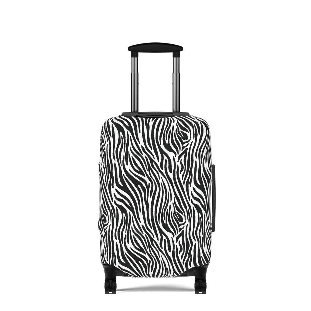 Zebra Print Black and White Luggage Cover