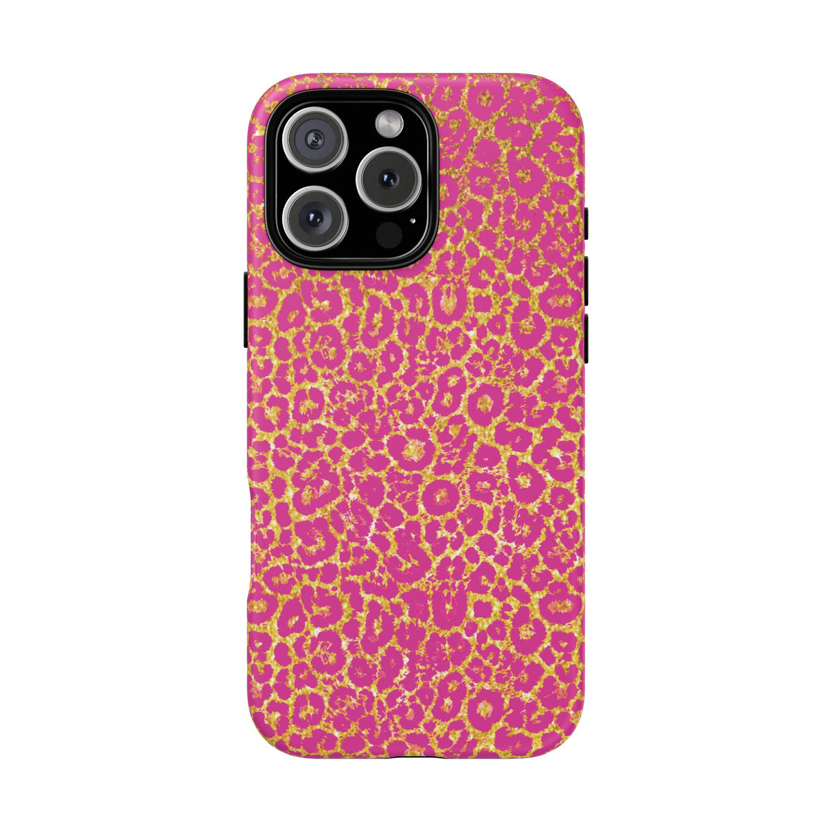 Pink Gold Leopard Tough Case for iPhone, Galaxy, or Google Pixel