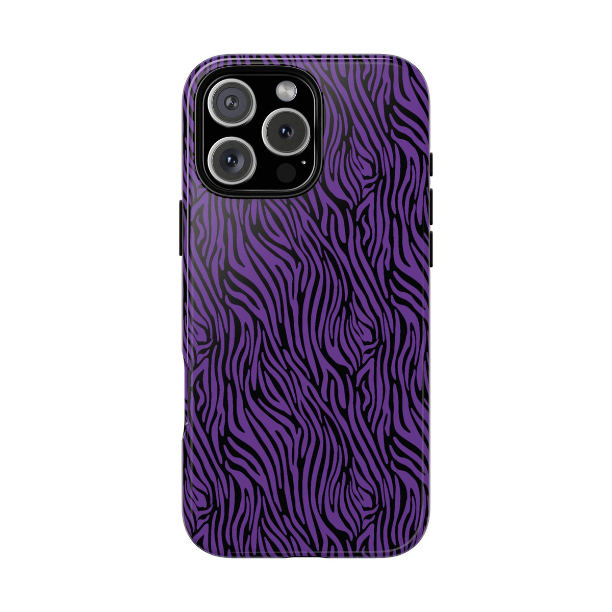 Purple Zebra Tough Phone Case for iPhone, Galaxy, or Google Pixel