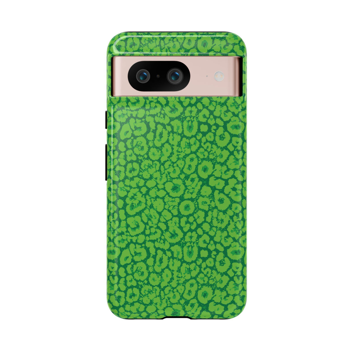 Neon Green Leopard Tough Phone Case for iPhone, Galaxy, or Google Pixel