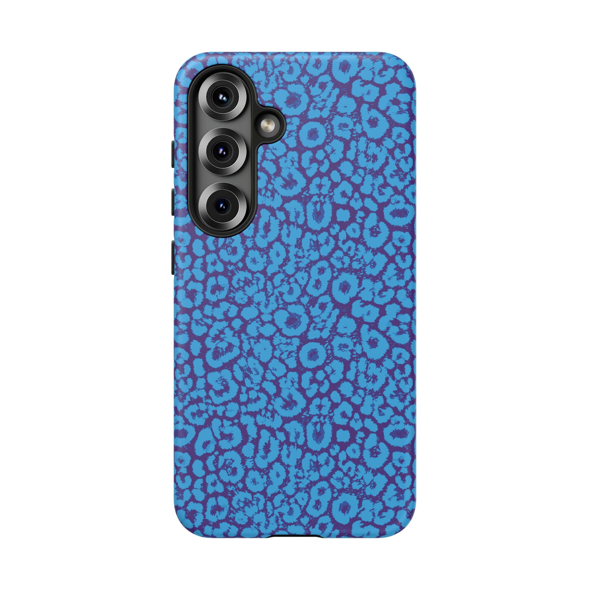 Blue Purple Leopard Tough Phone Case iPhone, Galaxy, or Google Pixel