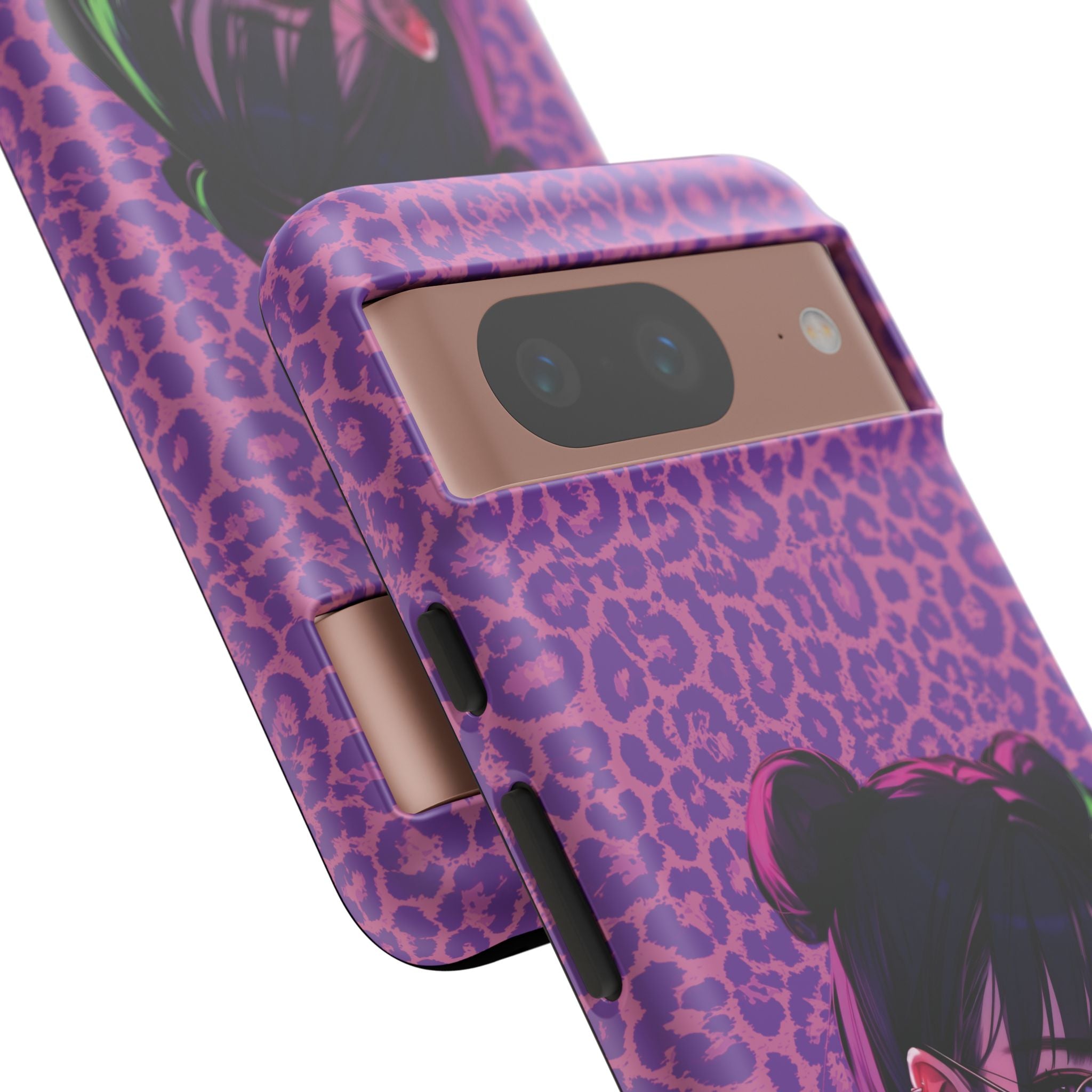 Purple Pink Leopard Kz iPhone, Galaxy and Google Tough Cases