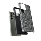 Black and White Zebra Print Tough Case iPhone, Galaxy and Google Pixel