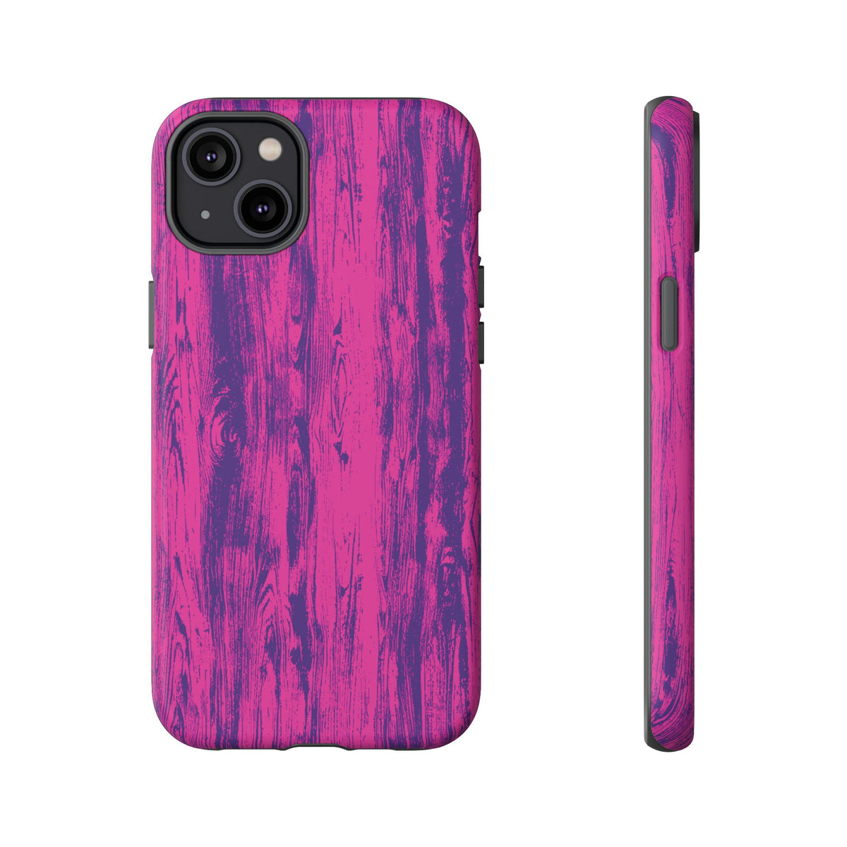 Pink Purple Wood Tough Phone Case iPhone, Galaxy, or Google Pixel