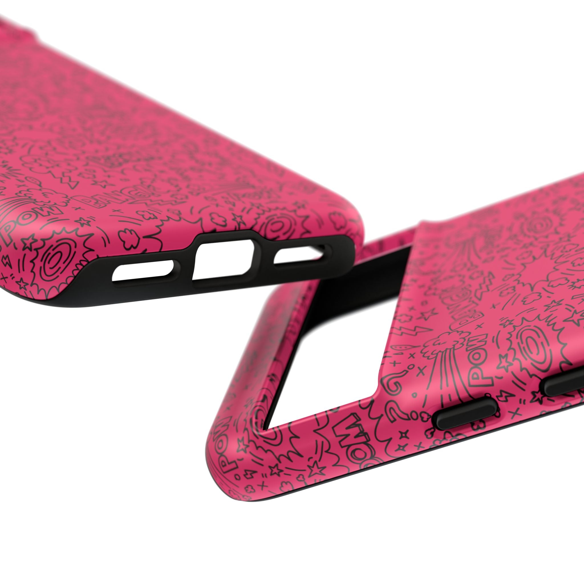 Pink Wow Tough Case for iPhone, Galaxy, or Google Pixel
