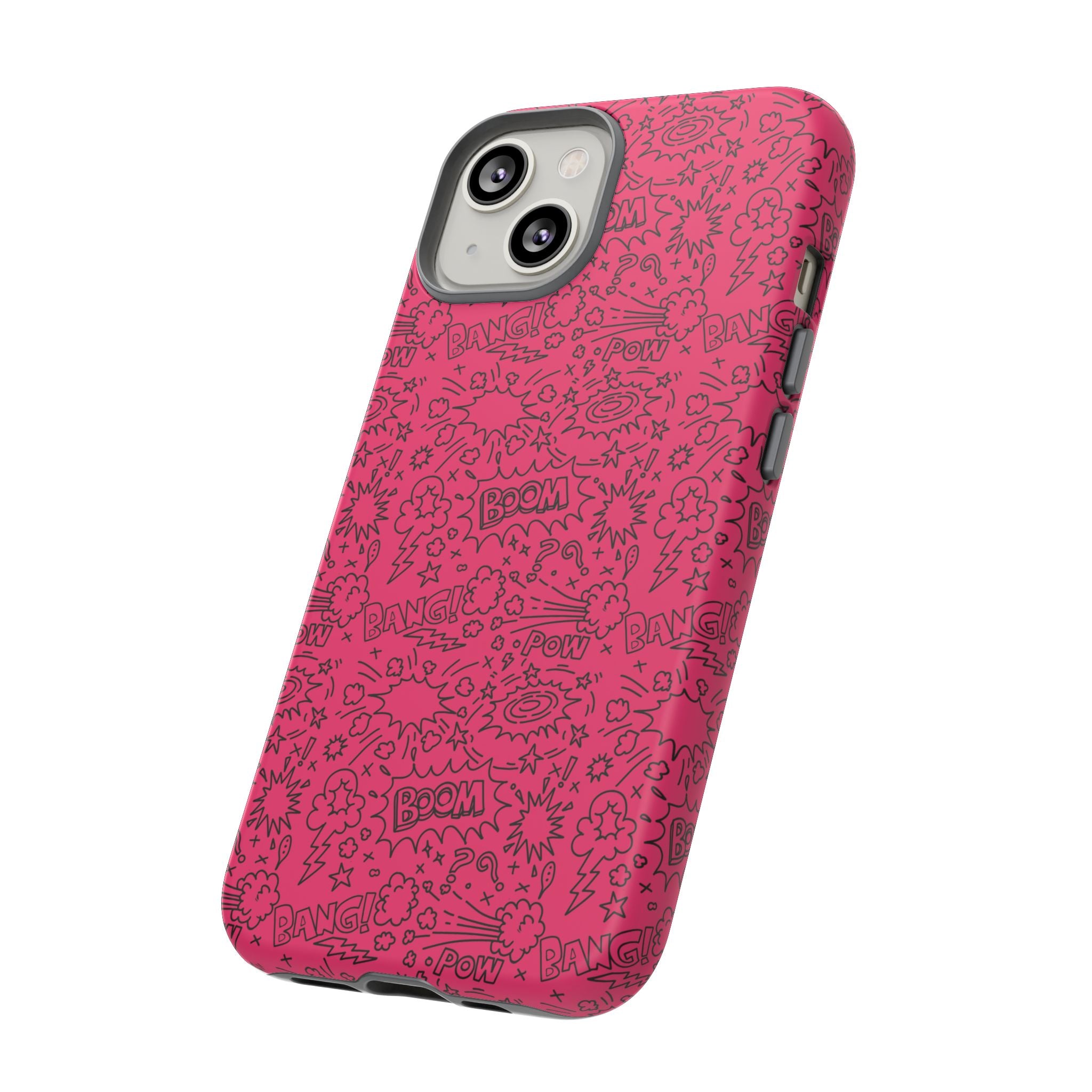 Pink Wow Tough Case for iPhone, Galaxy, or Google Pixel