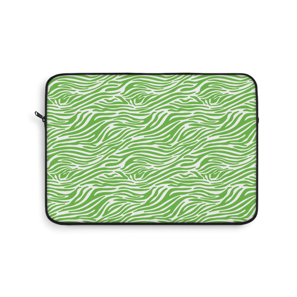 Neon Green Zebra Print 13" Laptop Sleeve