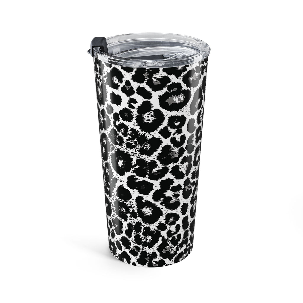 Black and White Leopard Tumbler 20oz