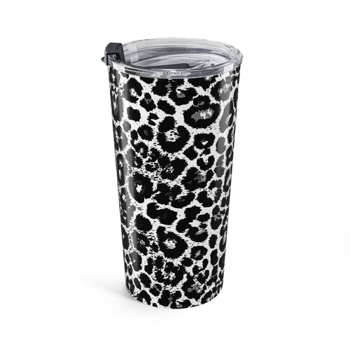Black and White Leopard Tumbler 20oz