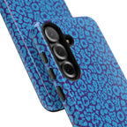 Blue Purple Leopard Tough Phone Case iPhone, Galaxy, or Google Pixel