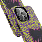 Purple Neon Lime Leopard Kz Tough Case for iPhone, Galaxy, or Google Pixel