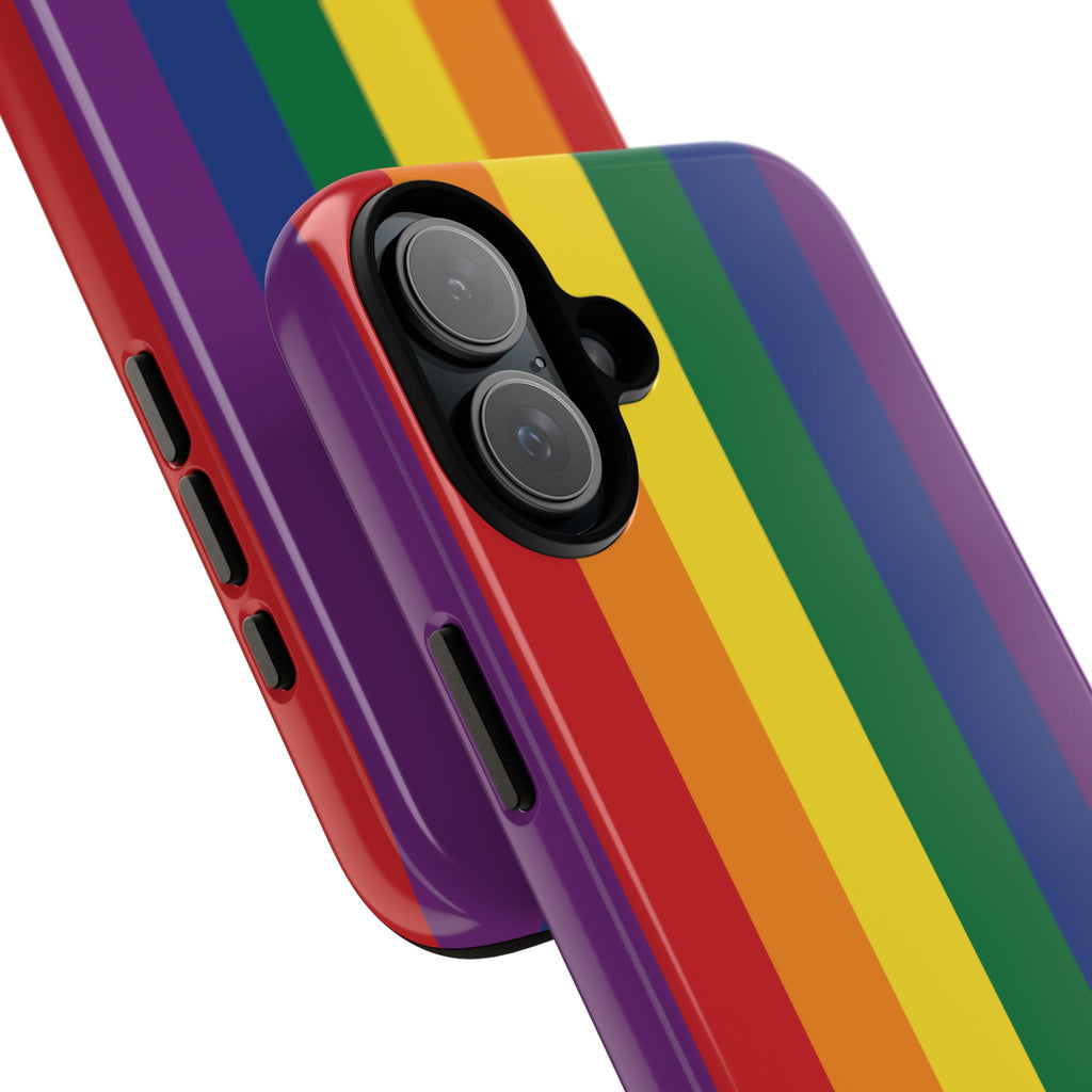LGBTQ Rainbow Flag Tough Phone Case for iPhone, Galaxy, or Google Pixel