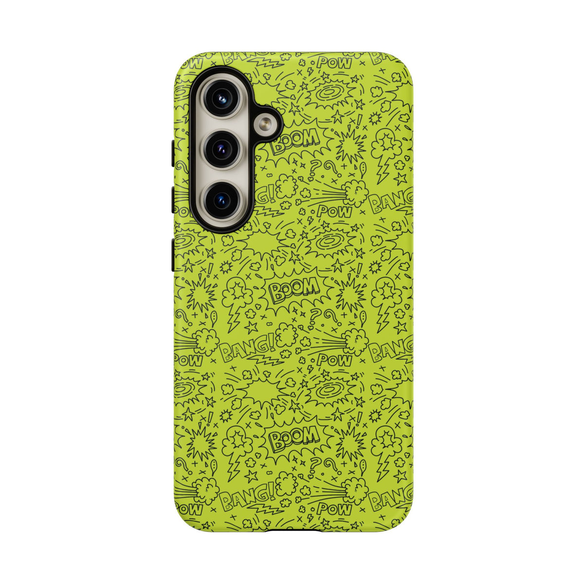 Neon Lime Wow Tough Case for iPhone, Galaxy, or Google Pixel