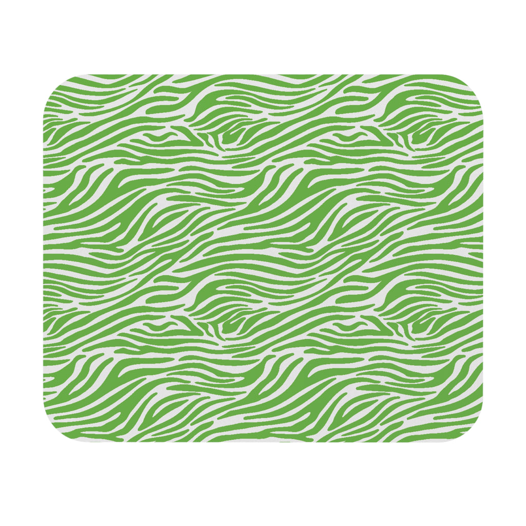 Neon Green Zebra Print Mouse Pad