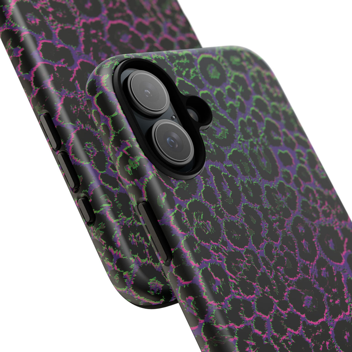 Colorful Leopard Tough Phone Case for iPhone, Galaxy, or Google Pixel