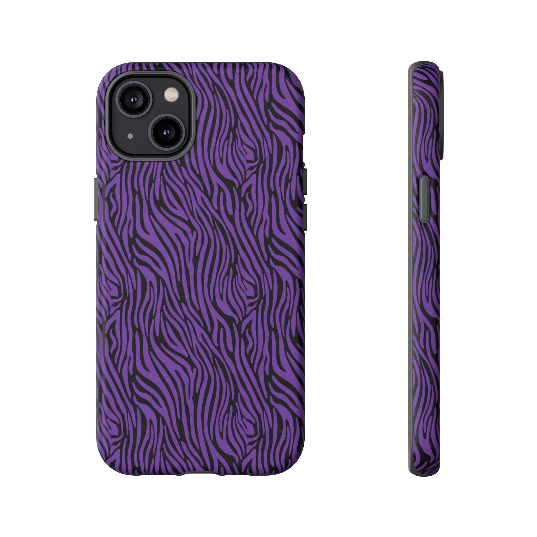 Purple Zebra Tough Phone Case for iPhone, Galaxy, or Google Pixel