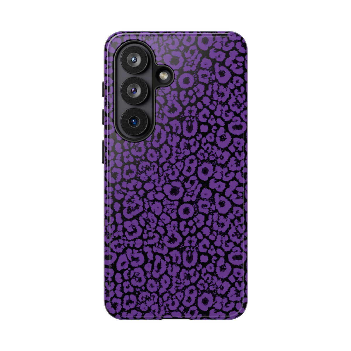 Purple Leopard Tough Case for iPhone, Galaxy or Google Pixel