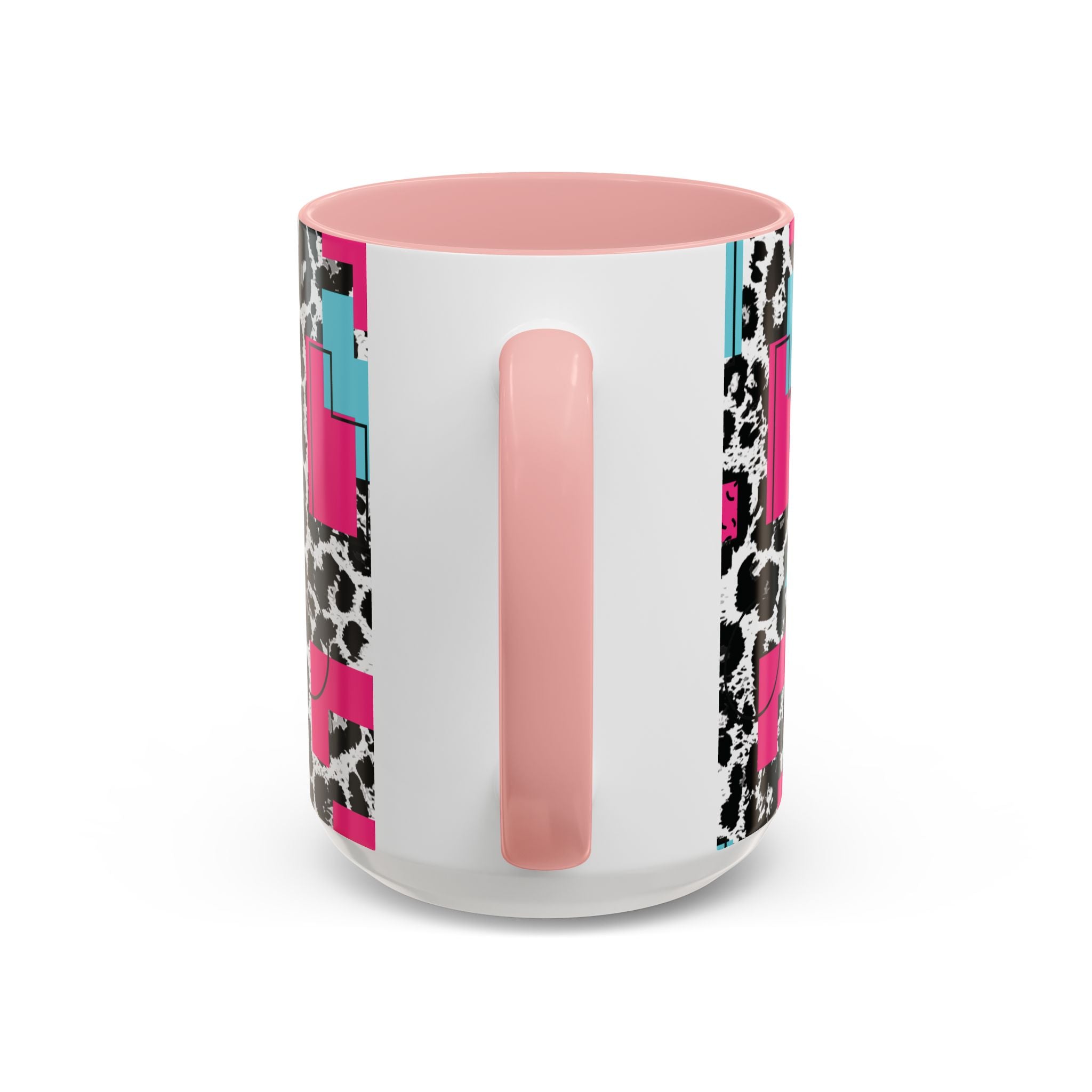 Retro Vibes Love Blocks Leopard Print Coffee Mug Kitchen Decor, Gift