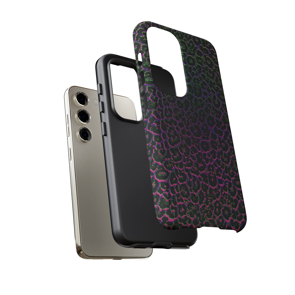 Colorful Leopard Tough Phone Case for iPhone, Galaxy, or Google Pixel