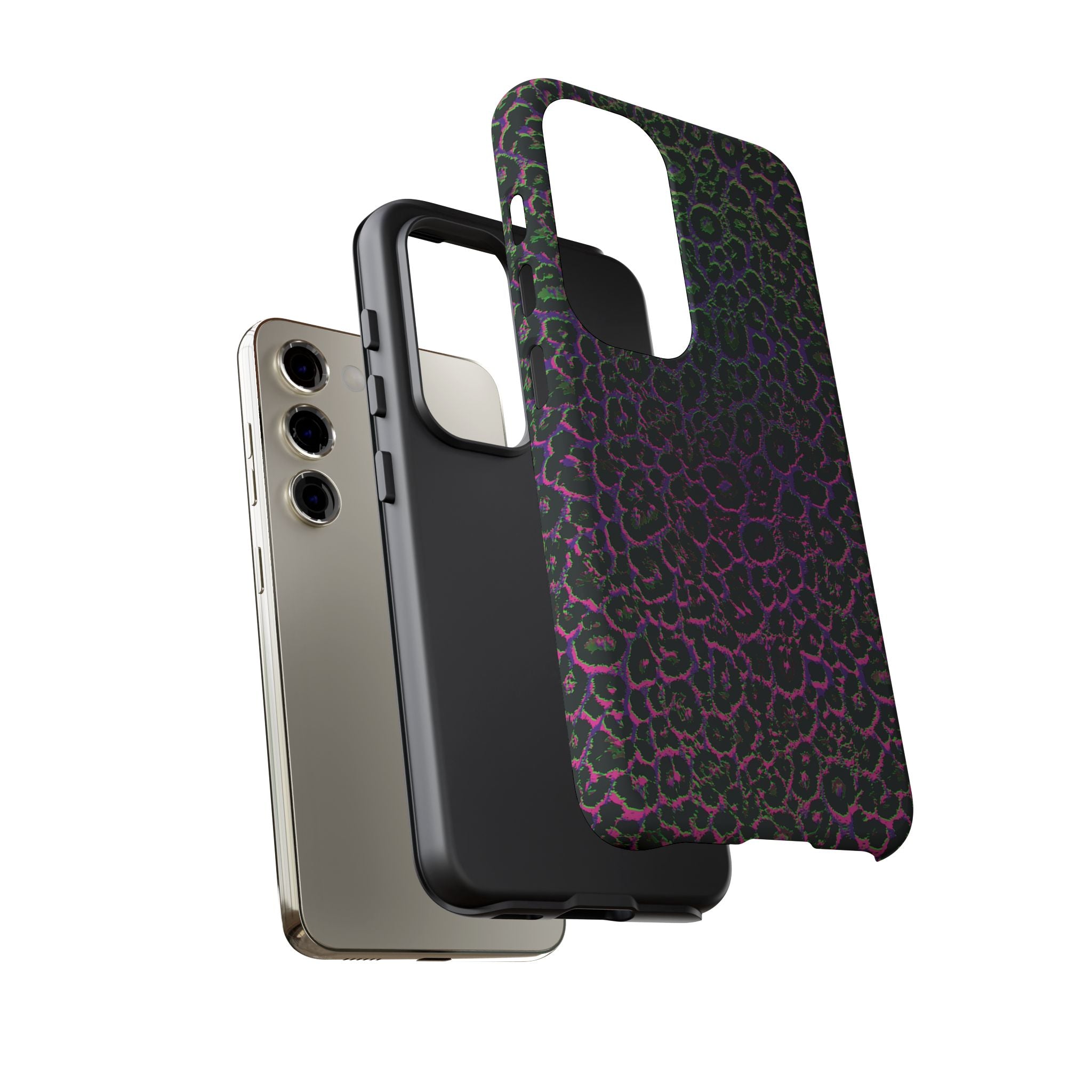 Colorful Leopard Tough Phone Case for iPhone, Galaxy, or Google Pixel