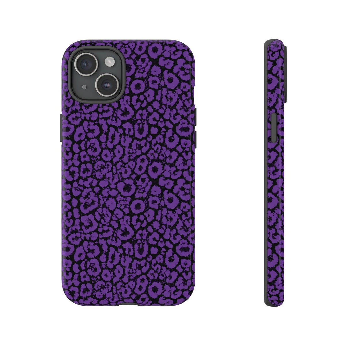 Purple Leopard Tough Case for iPhone, Galaxy or Google Pixel
