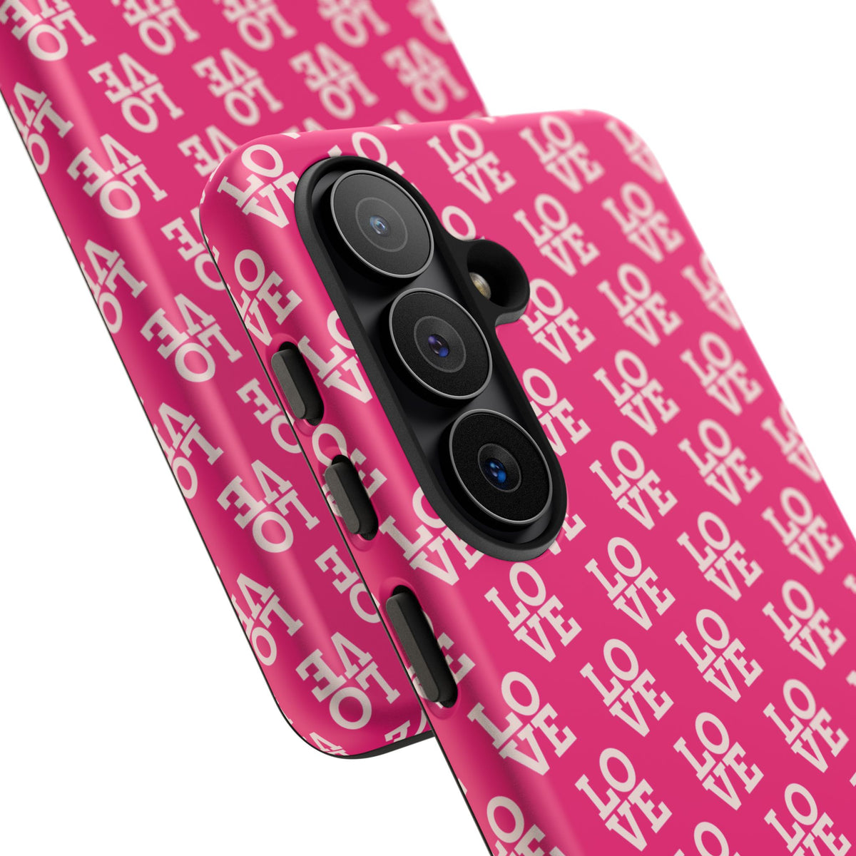 Vibrant Pink LOVE Tough Case iPhone, Galaxy, or Google Pixel