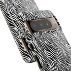 Black and White Zebra Print Tough Case iPhone, Galaxy and Google Pixel