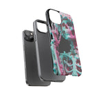 Neon Pink Skeleton (Black) Tough Phone Case for iPhone, Galaxy, or Google Pixel