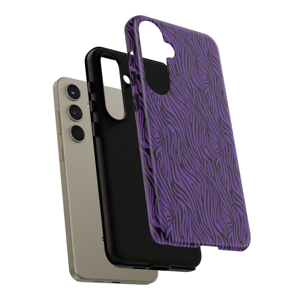 Purple Zebra Tough Phone Case for iPhone, Galaxy, or Google Pixel