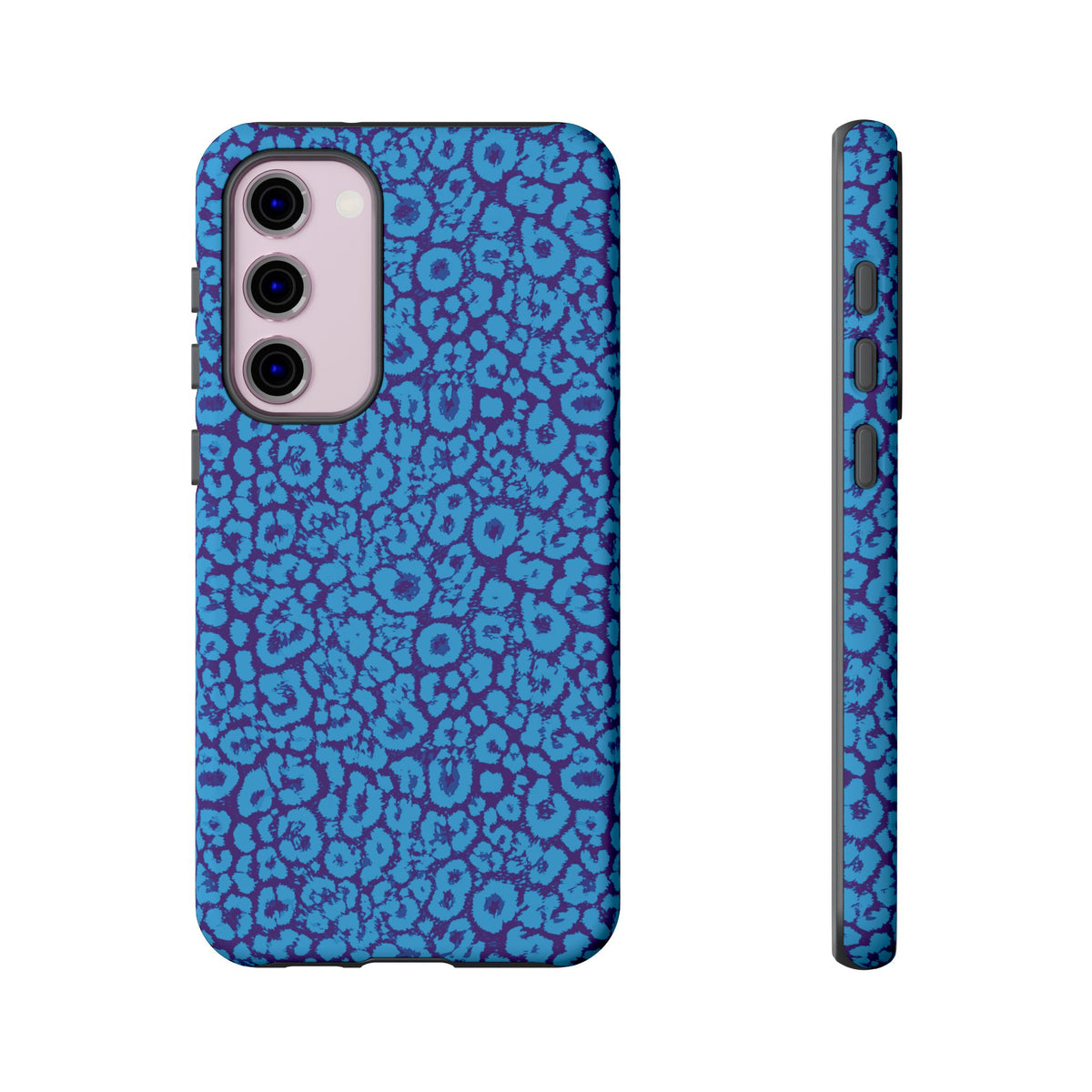 Blue Purple Leopard Tough Phone Case iPhone, Galaxy, or Google Pixel