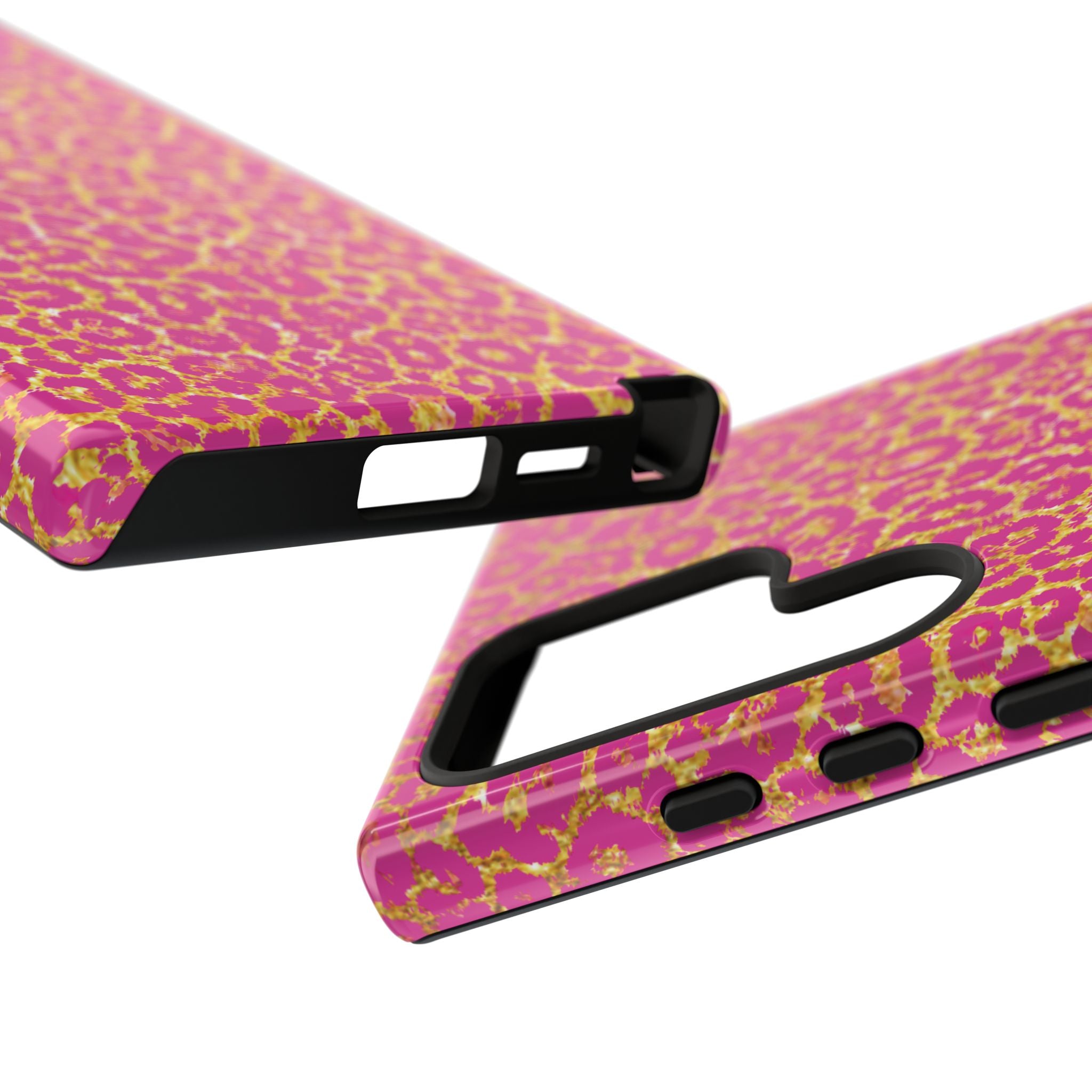 Pink Gold Leopard Tough Case for iPhone, Galaxy, or Google Pixel