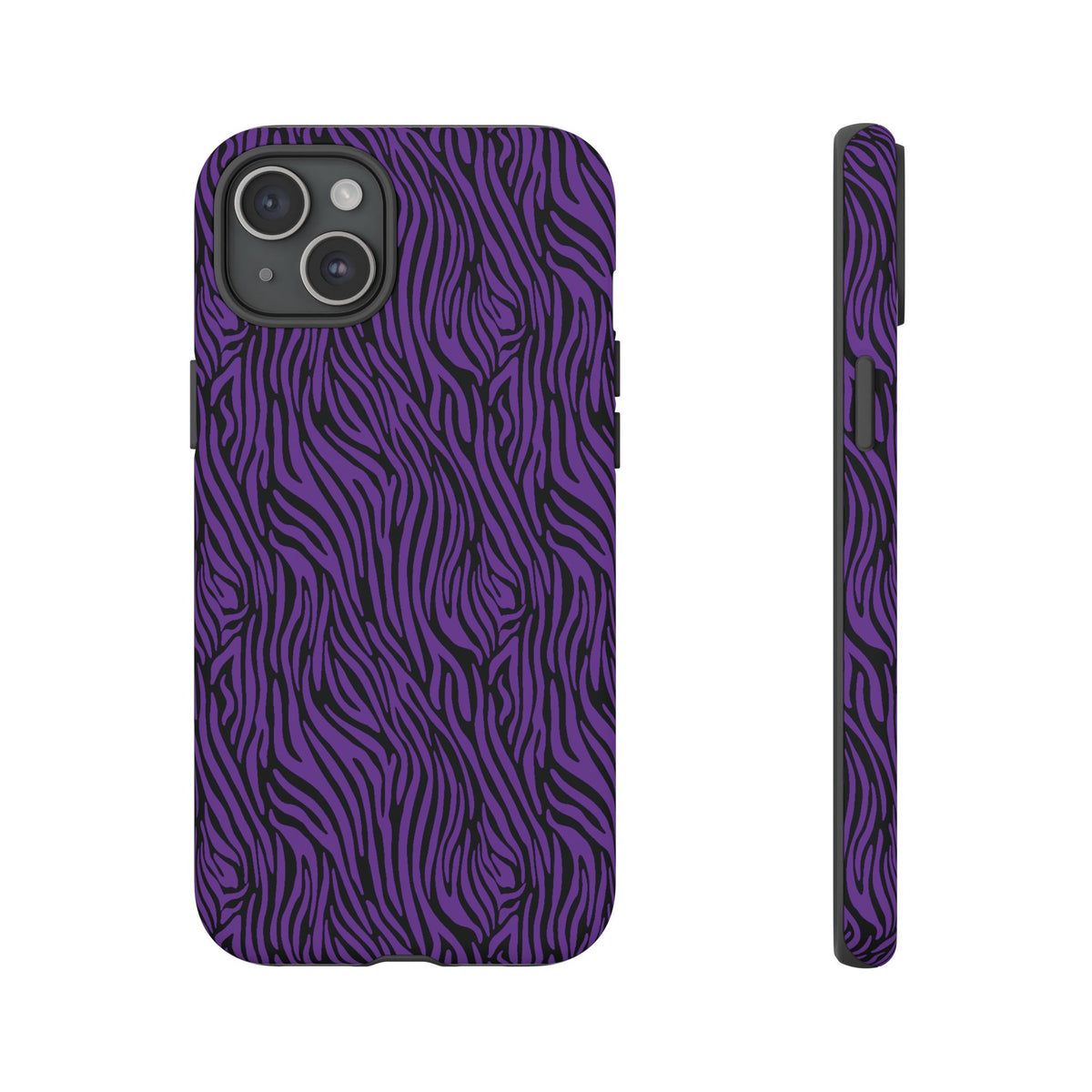 Purple Zebra Tough Phone Case for iPhone, Galaxy, or Google Pixel