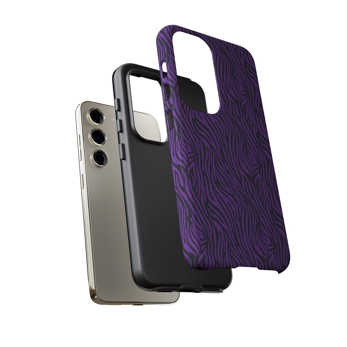 Purple Zebra Tough Phone Case for iPhone, Galaxy, or Google Pixel