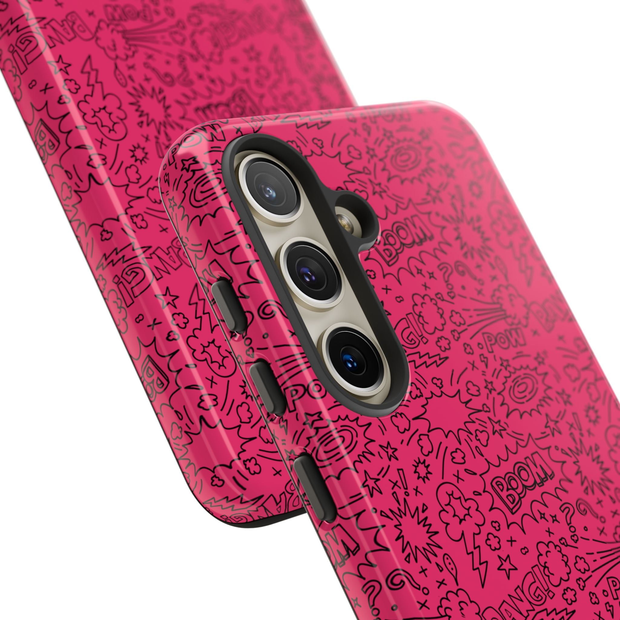 Pink Wow Tough Case for iPhone, Galaxy, or Google Pixel