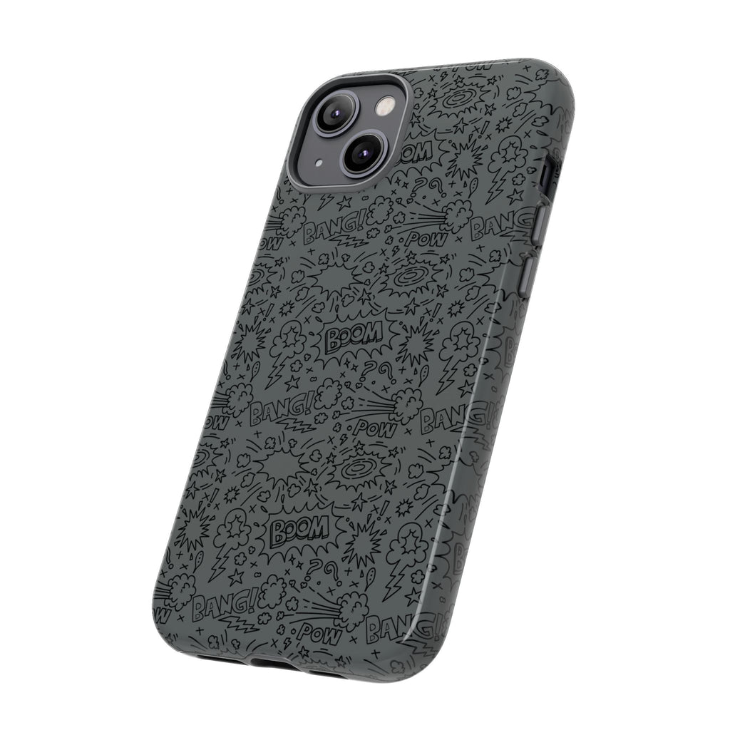 POW BOOM Comics style Tough Phone Case for iPhone, Galaxy, or Google Pixel