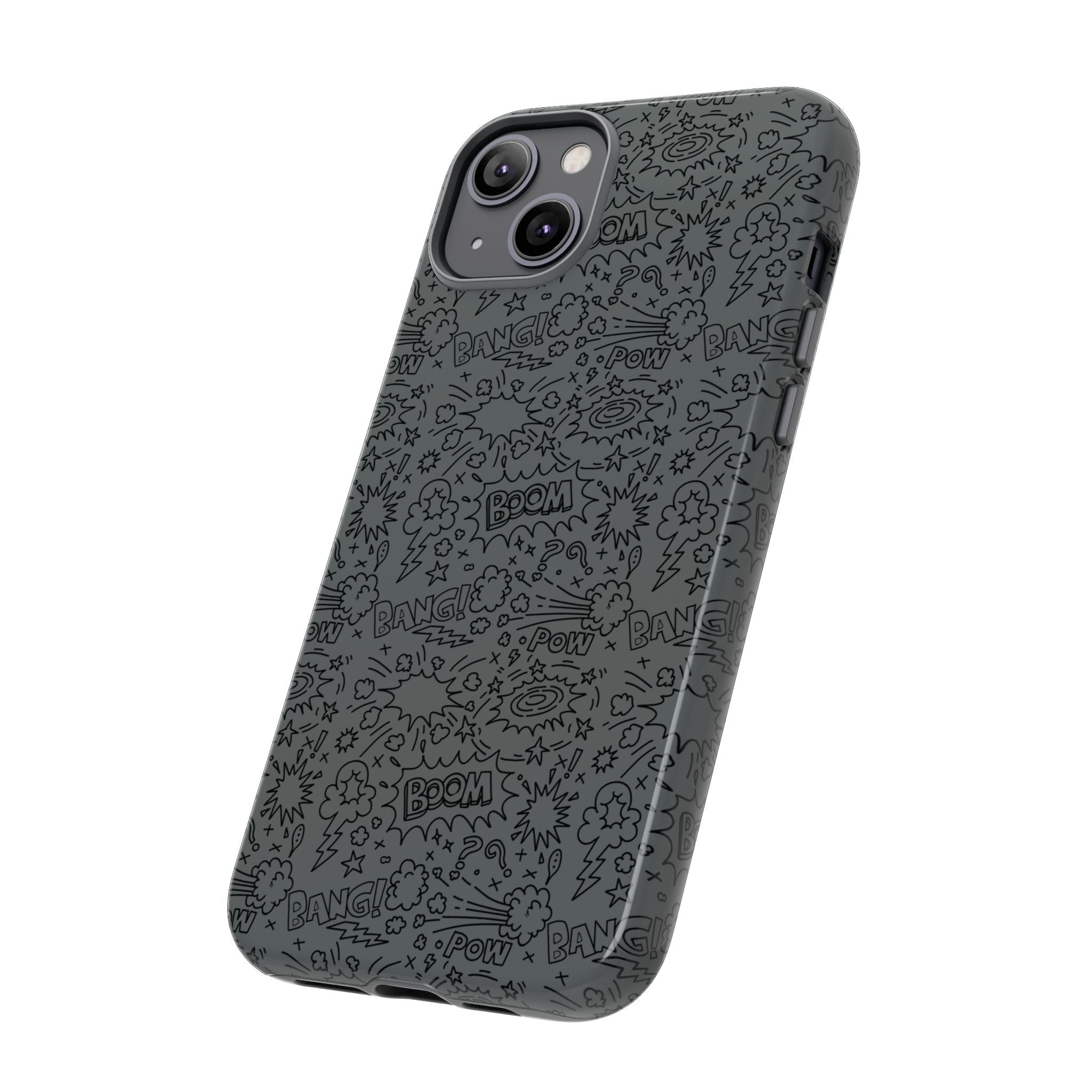 POW BOOM Comics style Tough Phone Case for iPhone, Galaxy, or Google Pixel